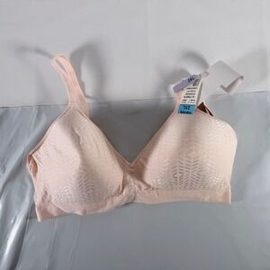 Hanes Ultimate Perfect Coverage Comfort Flex Fit Wirefree Bra Pink‎ 2XL HU08